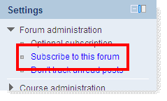 forum settings - subscribe