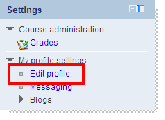 forum settings - edit profile